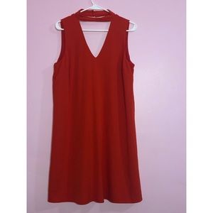 Red orange mini dress